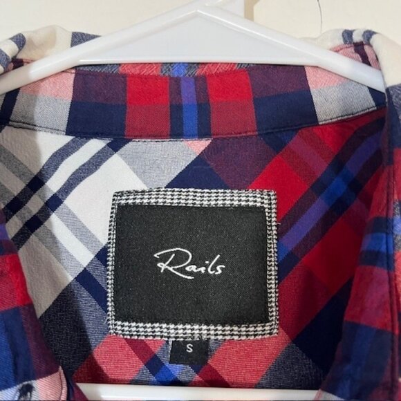 Rails Red and Blue Plaid Button-Down Shirt - Picture 3 of 5